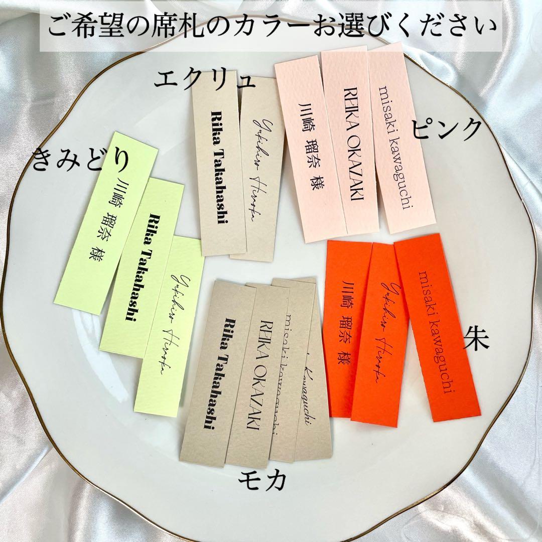 席次表手作りの新しいカタチ「fitau」クロエ席次表・席札・メニュー表