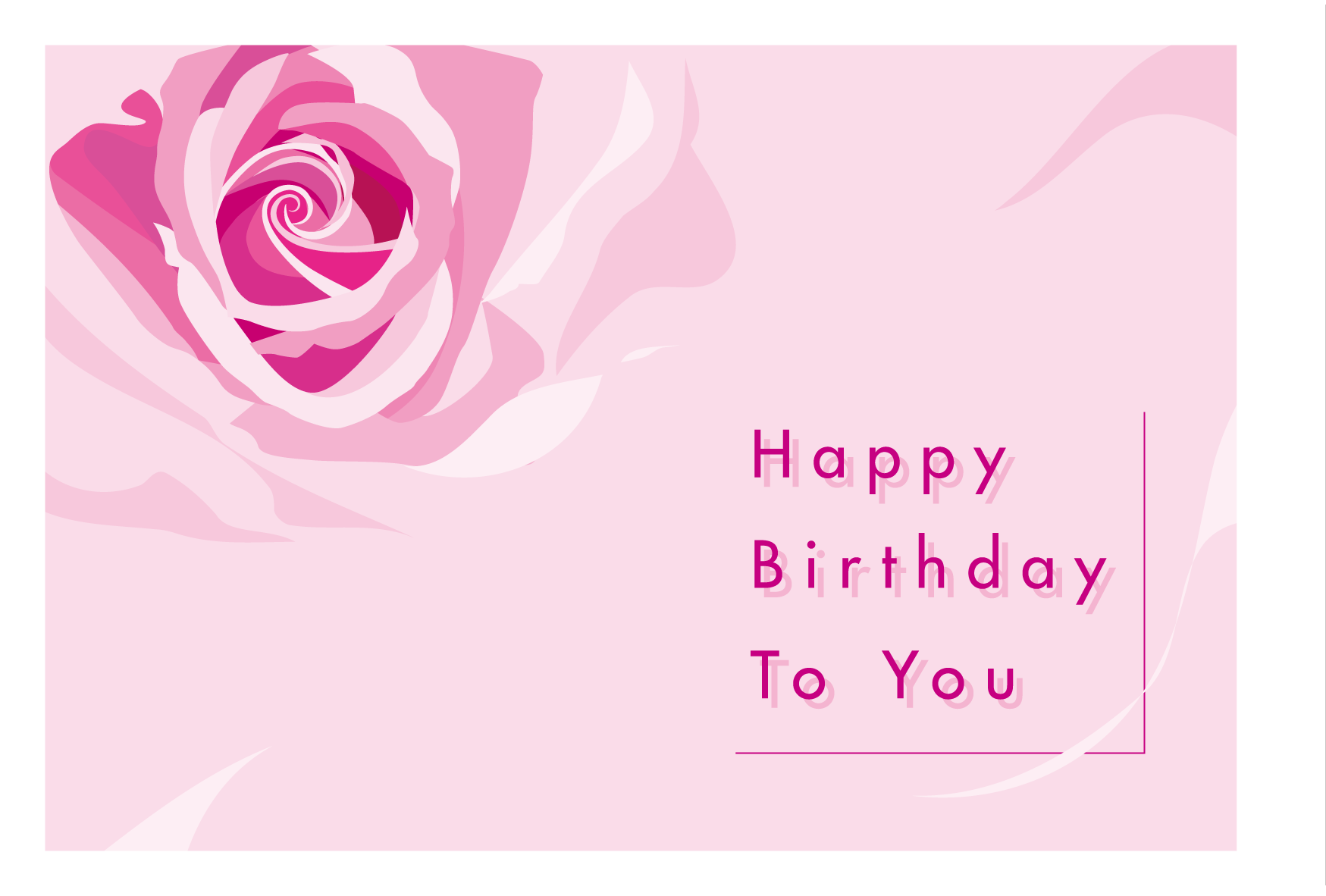 バースデーカード_かわいい_17150のはがき・ポストカード無料デザインテンプレート印刷のラクスル