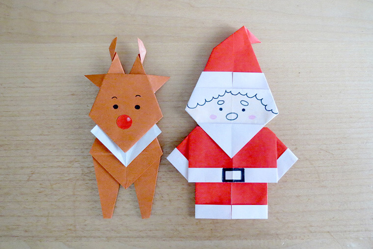 簡単✨折り紙 サンタクロースの作り方🎅クリスマス飾り🌲 全部100均 DIY How to make paper Christmasornament.Santa Claus