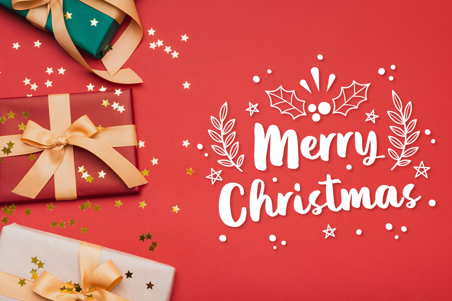 メリークリスマス！英語の文字 パステルカラーのイラスト商用フリー 無料 のイラスト素材なら「イラストマンション」