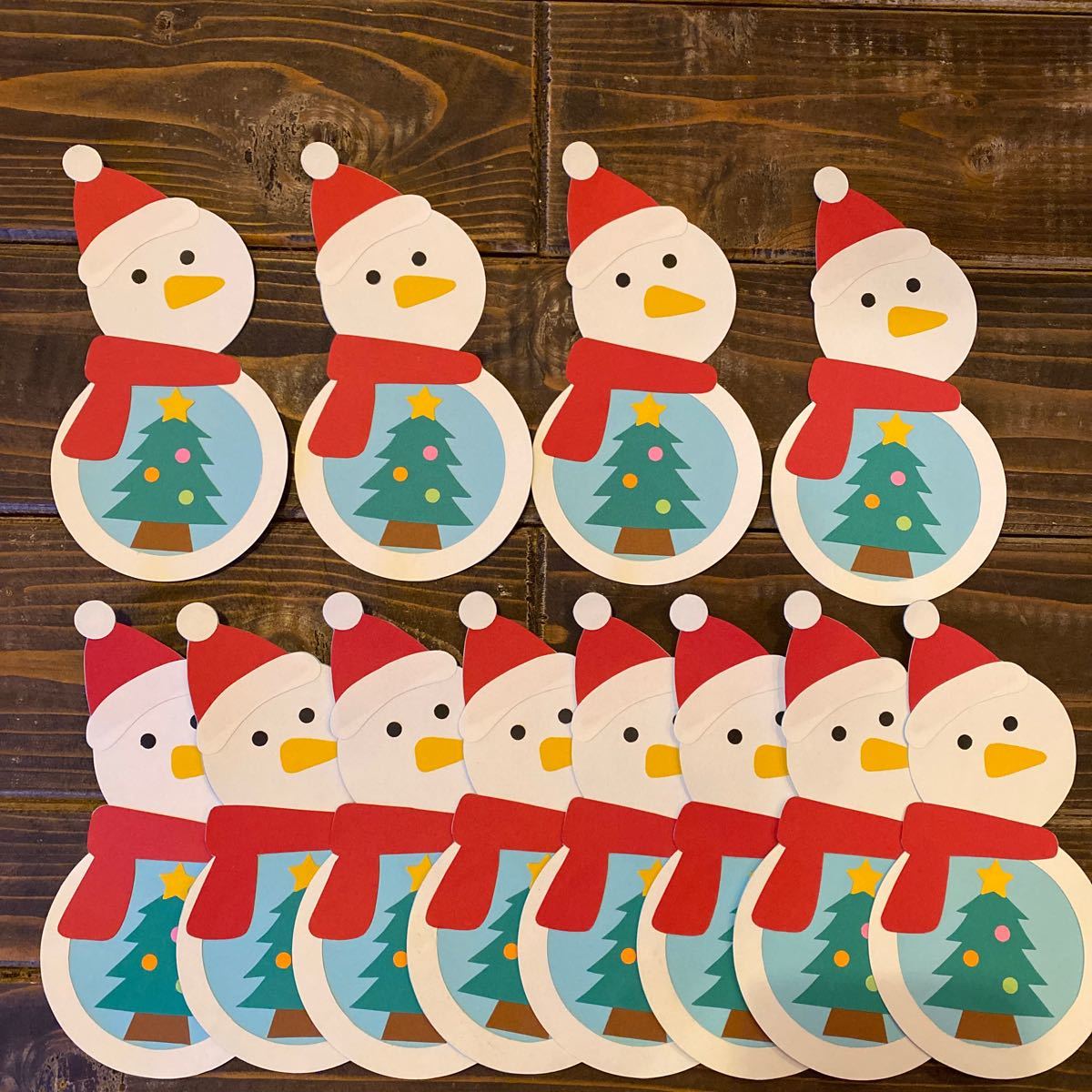 雪だるまのクリスマスカード イラスト素材6866953- フォトライブラリ