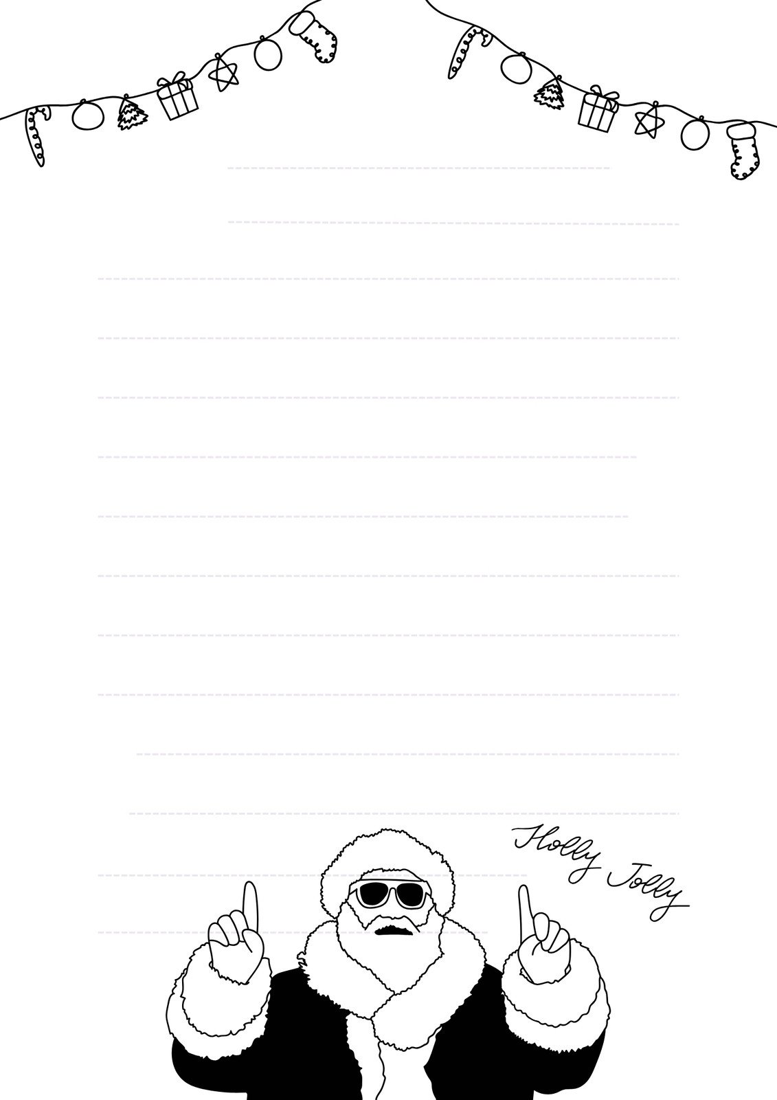 季節の便箋 無料テンプレート クリスマス6 Template Million テンプレートミリオン