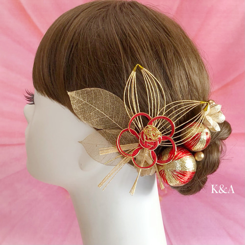 水引かんざし 髪飾り 帯飾り 青系 up-13 成人式 振袖 日本製 - きもの館 久五郎