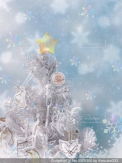 キラキラクリスマス背景 緑の縦型