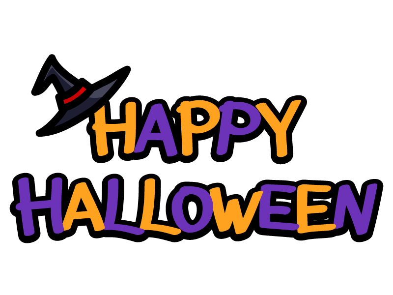 手描きのかわいいホラーテイストのHAPPY HALLOWEENの文字 - ハロウィンのイラスト素材195495113- イメージマート