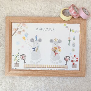 ❁⃘手形アート足形アート ひなまつり 手作りキット❁⃘* - メルカリ
