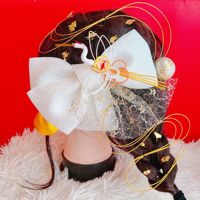 成人式の髪飾りで水引と金箔を使いたい人に知って欲しい、コツと注意点。 - 小田急相模原 ヘアメイクサロン&ミニフォトスペース Shell's シェルズ