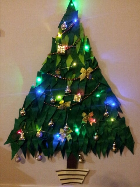 布で作るクリスマスツリー★小さくて可愛いツリーがハギレで簡単に作れます★How to make a fabric Christmas tree