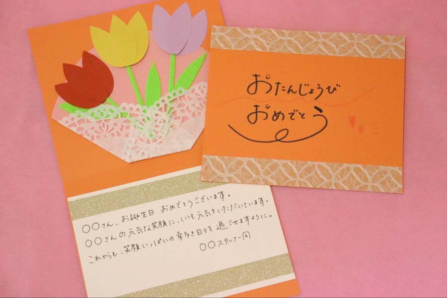 100均DIY フェルトで手作りフラワーメッセージカード型紙不要 簡単 春 felt handmade craft bouquet flower