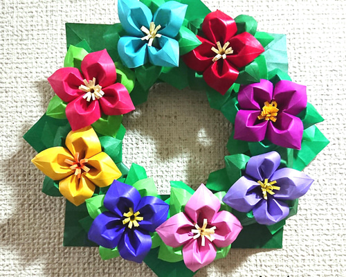 クリスマスリースＢ-折り紙 ASOPPA！レシピ - あそっぱ