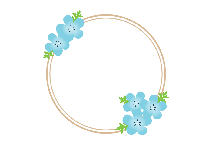 春のイラスト飾り枠・ライン無料イラスト素材