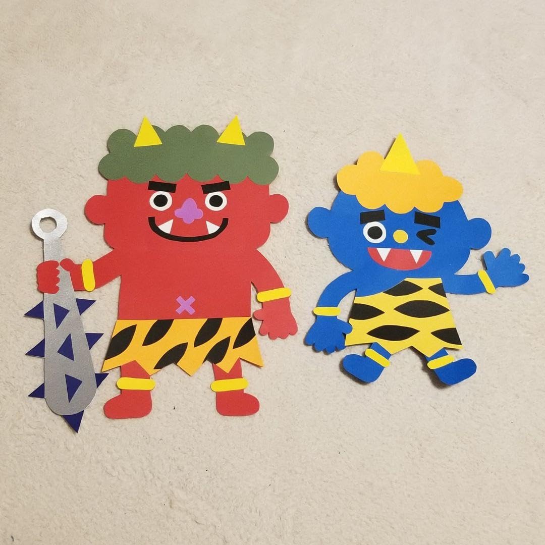 大きな壁面飾り一緒に作ろう！小鬼ちゃん豆まき 鬼 節分 幼稚園保育園施設病院 ☆大きな壁面飾り一緒に作ろう！小鬼ちゃん☆豆まき 鬼 節分 金棒幼稚園保育園施設病院 - NAKAYOSHI6'S GALLERYminne byGMOペパボ 国内最大級のハンドメイド・手作り通販サイト