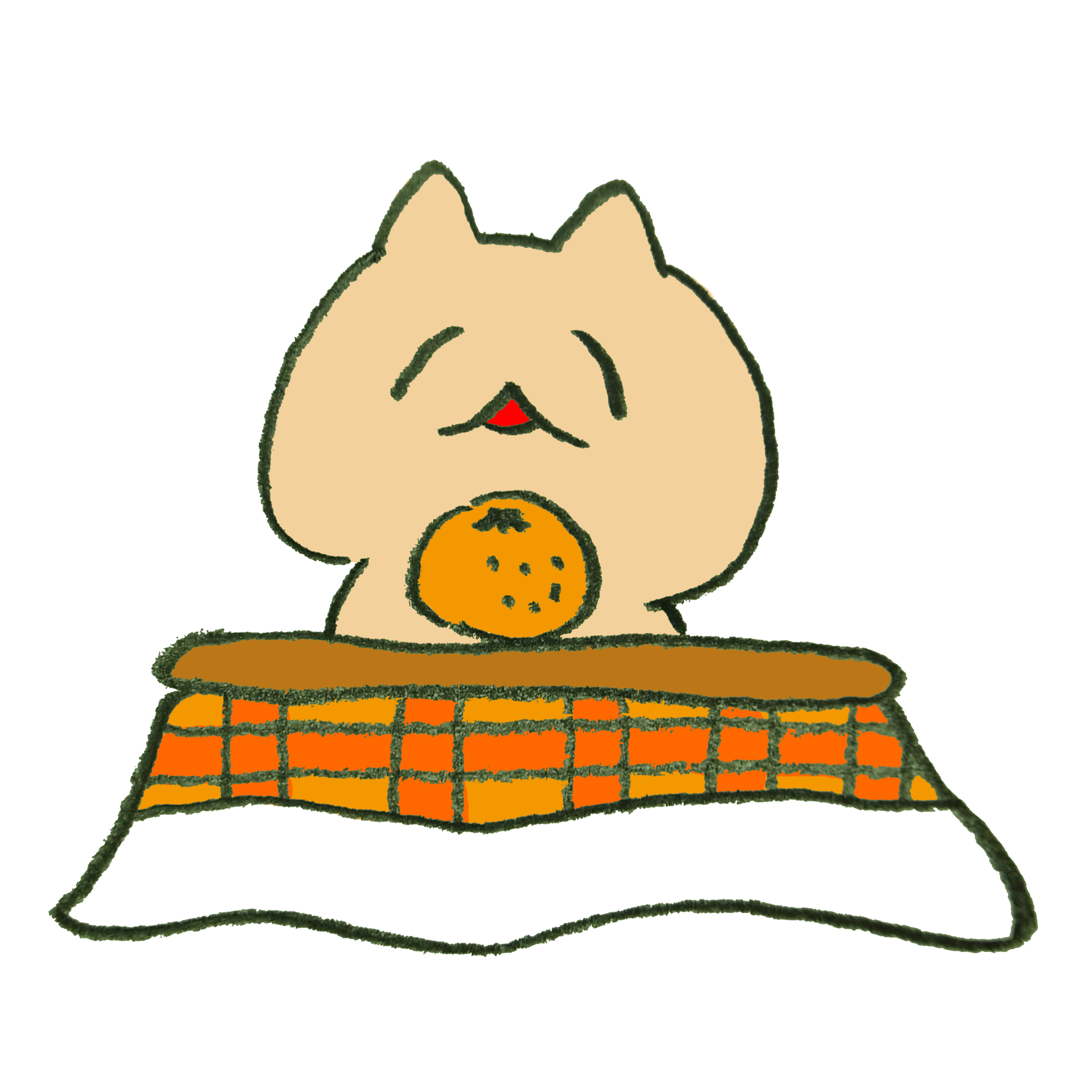 こたつにみかんイラストレイン🚂 - イラスト無料素材