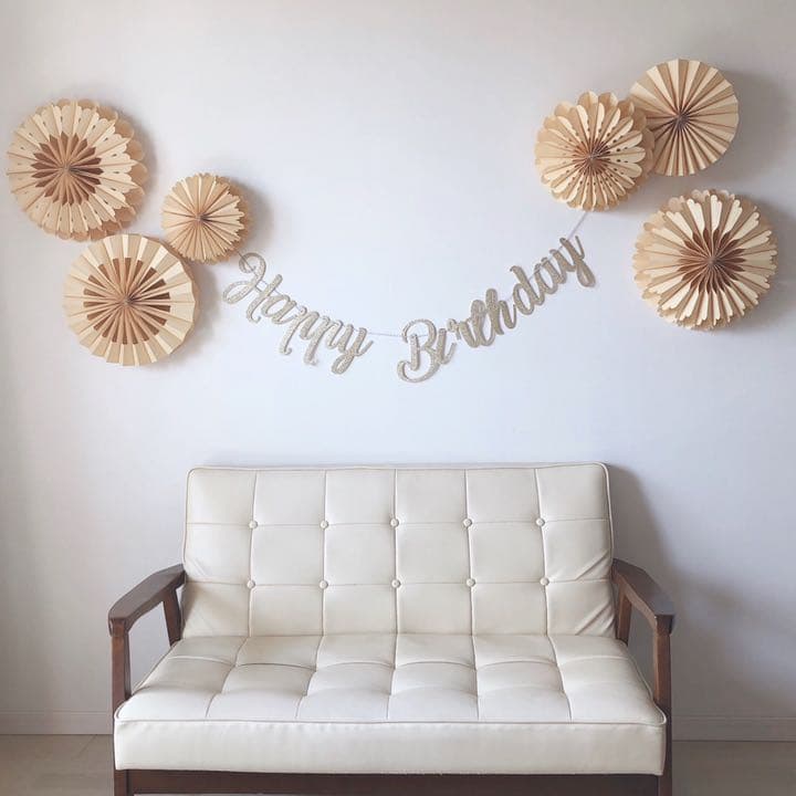 パーティー飾り付け セット ペーパーファン フラワー ガーランド イベント 装飾 ピンク