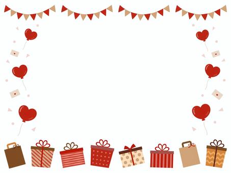 2月 バレンタイン ハートのコーナーフレーム飾り枠イラスト ピンク・パステルカラー・チョコレート無料フリーイラスト素材集 Frameillust