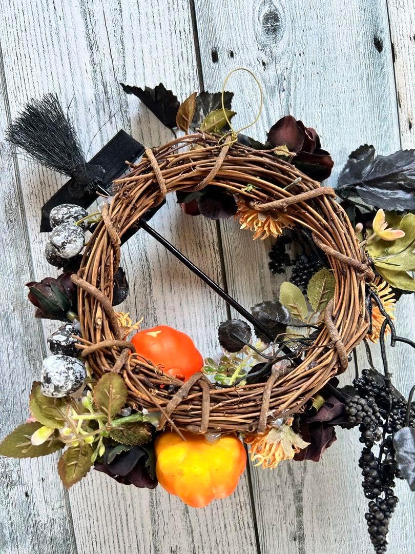 ハロウィンリース 玄関 飾り 敬老の日 北欧 おしゃれ ナチュラル 36cm コンパクト ギフト クリスマスプレゼント 送料無料 店舗 装飾 ハロウィンクリスマス リース -DEPOS - プレゼント＆ギフトのギフトモール