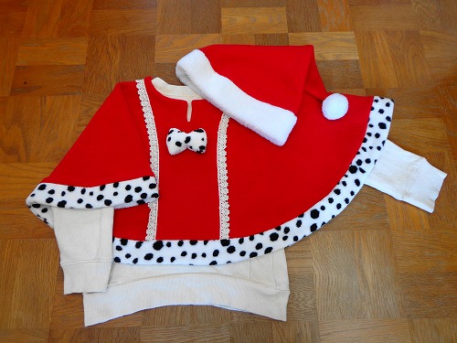 女の子の赤ちゃん用サンタクロース衣装を手作りしました！ 作り方もものはなブログ