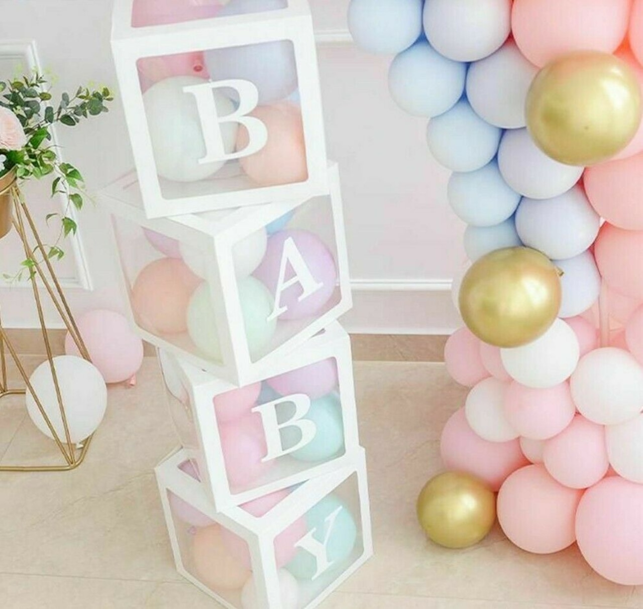 ローズゴールド バルーン パーティー ウエディング バースデー 飾り付け セット 誕生日 女の子 1歳 ハート 風船 ハーフバースデーバルーンスタンド deerzon