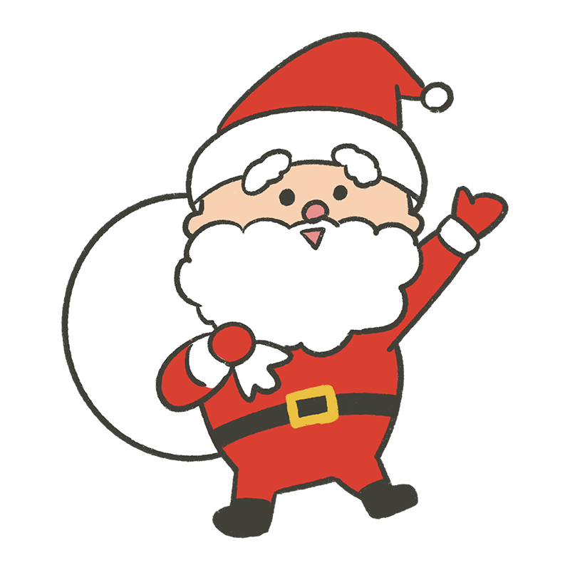 サンタクロース Ｍ クリスマス 初心者も簡単！クリスマスのイラストの描き方 - オンラインイラスト教室アタム