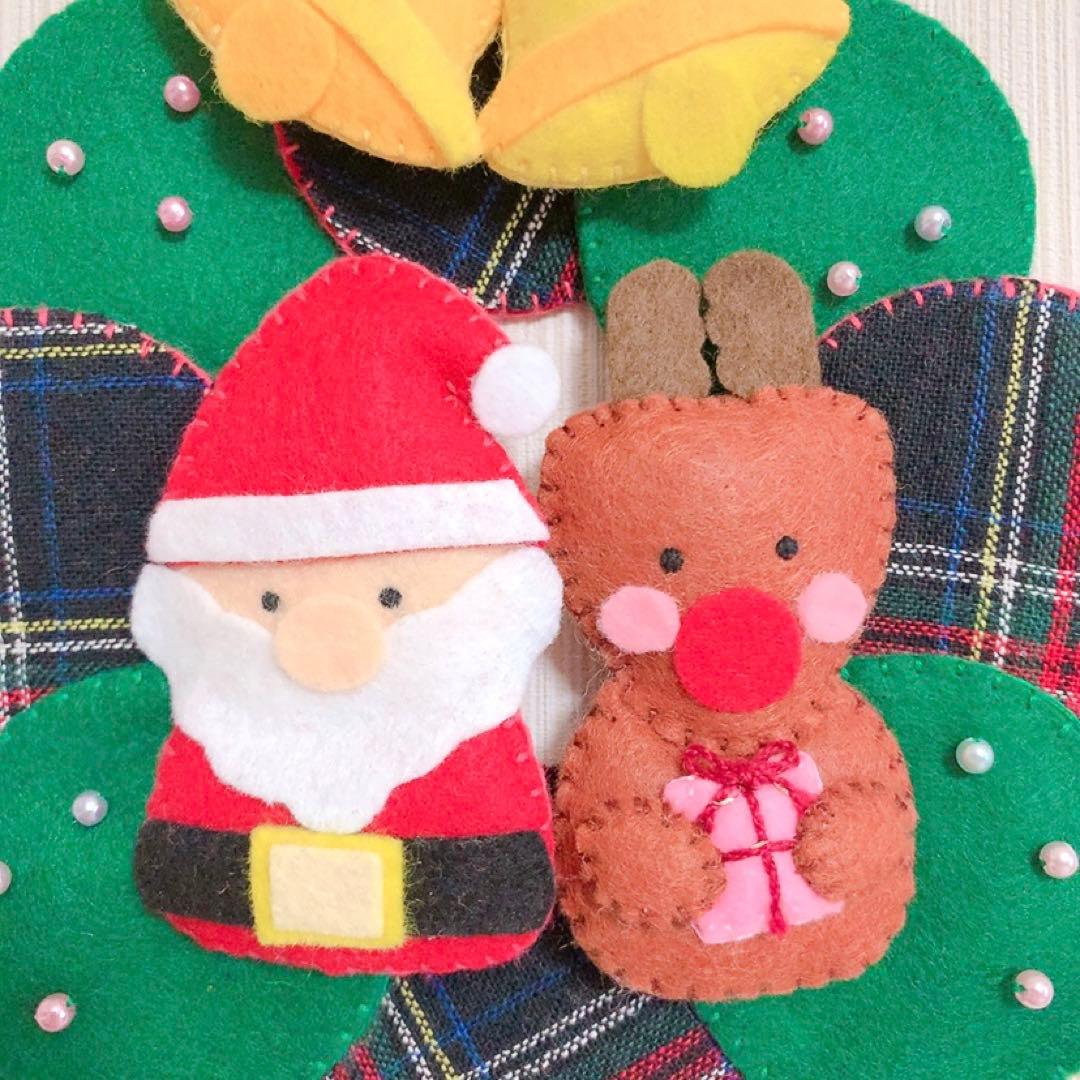 キティ フェルト クリスマスリース 2007年 クリスマスリース＊フェルトiichi 日々の暮らしを