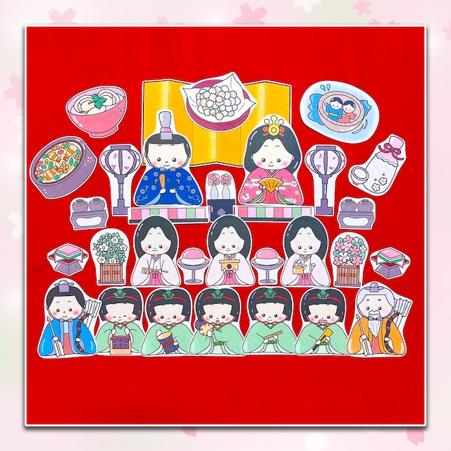 完成品 ひな祭り うれしいひなまつり パネルシアター 保育教材 幼稚園 保育園 『うれしい ひなまつり🌸』スケッチブックシアタ