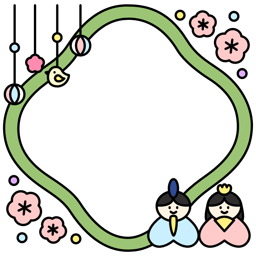 かわいいひな祭り 3段飾り 無料イラスト83180素材Good