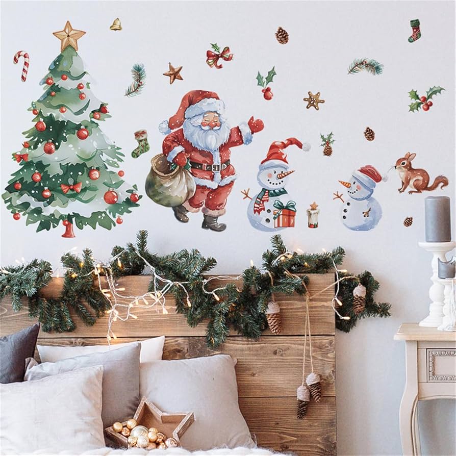 クリスマスツリー ウォールステッカー 日本製 飾り リース サンタクロース パーティー 壁紙 シール : Lucca - 通販 -Yahoo!ショッピング