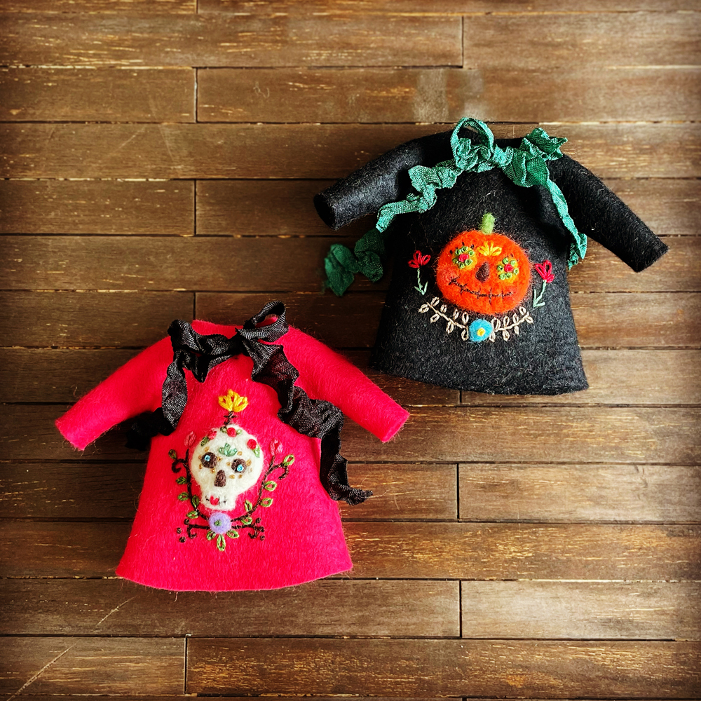 親子でハンドメイド フェルトで簡単！ハロウィンのテディベア服作ってみた ボンドと手縫い- プティルウ カンパニーサイト