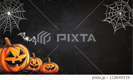 ASMR 黒板アートハロウィンカボチャの描き方、チョークアート！Asami！how to draw halloween