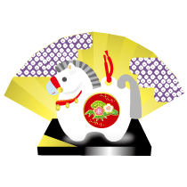 年賀状2026無料午年の年賀状テンプレートと馬のイラスト年賀状 でざいんばんく