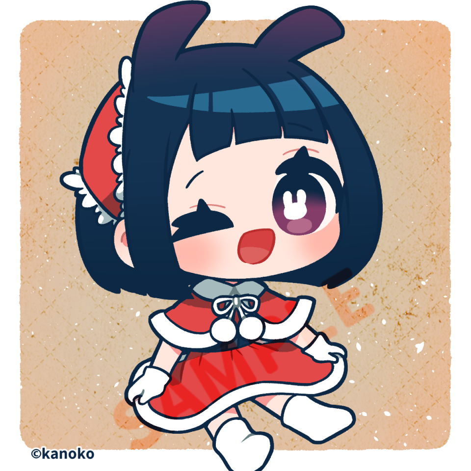 プラムのアトリエ: 2019年 クリスマス 鬼滅の刃 胡蝶 しのぶ サンタVer. ミニキャラ ちびキャラ イラスト