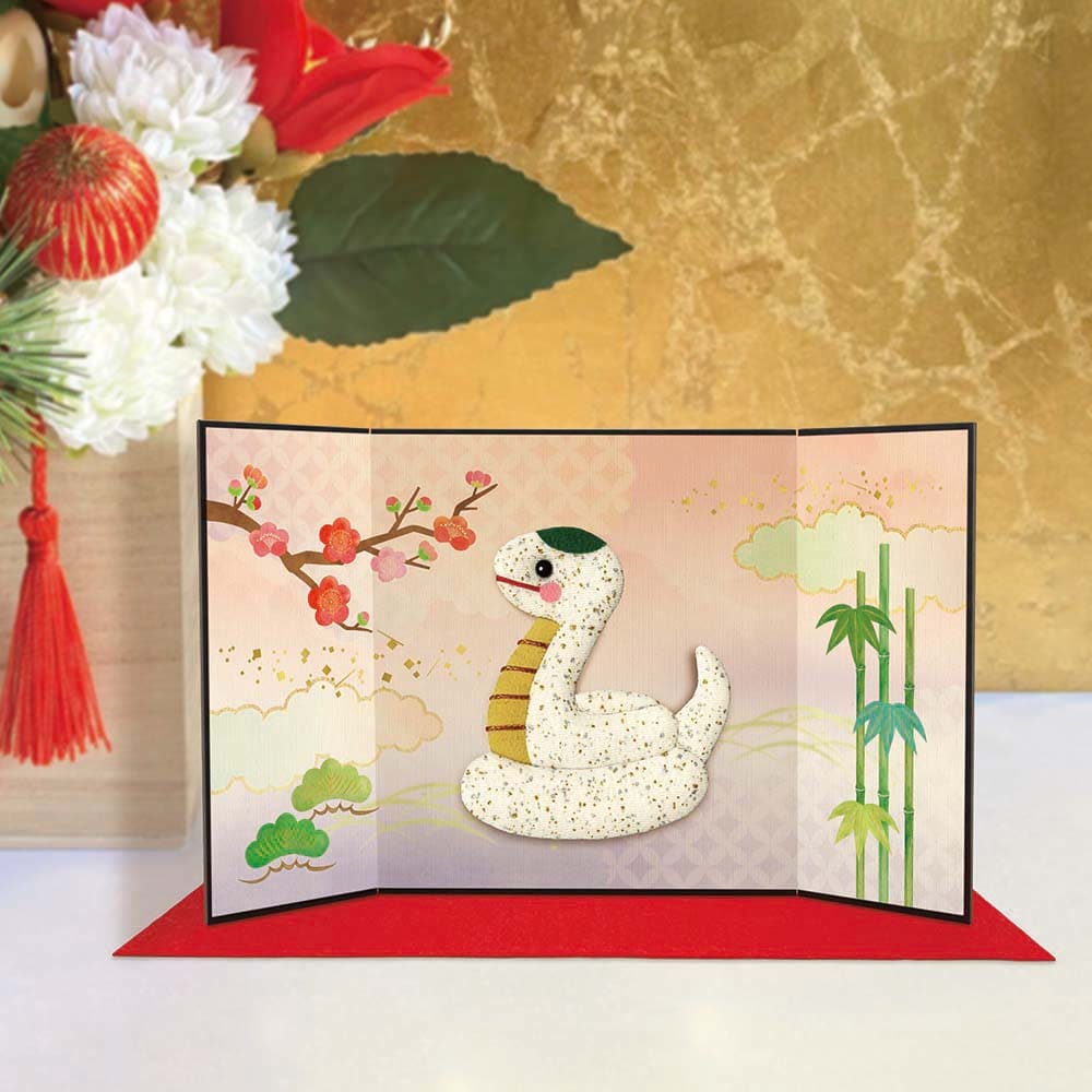 お正月飾り 置物 ちりめん コンパクト 小さい華水引鏡餅手作り 鏡餅 縮緬 かわいい 正月 飾り おしゃれ