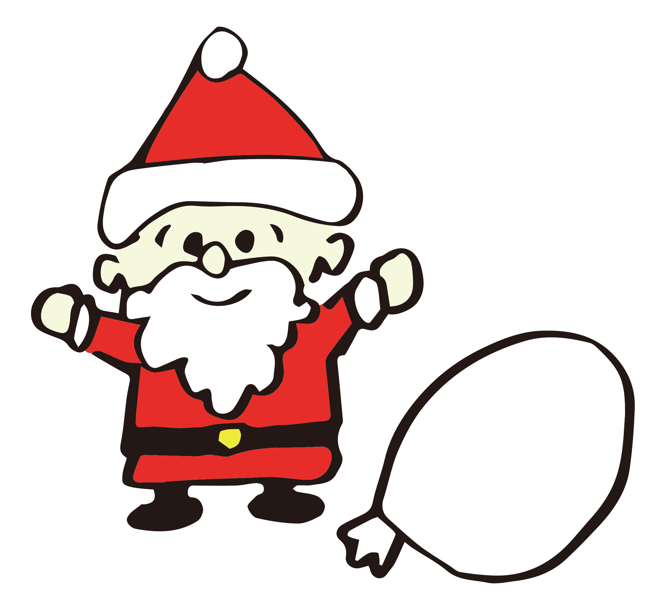 煙突サンタプレゼント：イラスト無料
