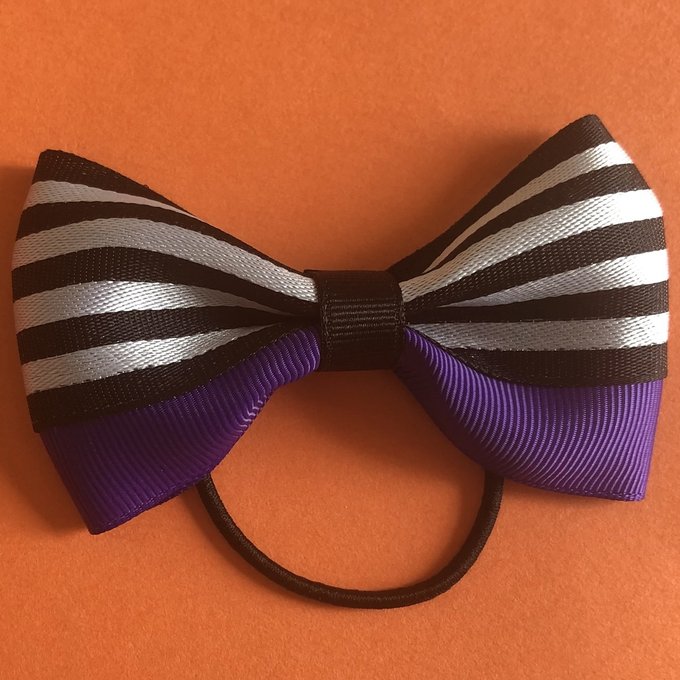 ハロウィン リボン かぼちゃ オレンジ×紫×黒 リボン ヘアアクセサリー ハロウィンアクセサリー バレッタ Bon Ribbon Blossom 通販16509709Creema クリーマ