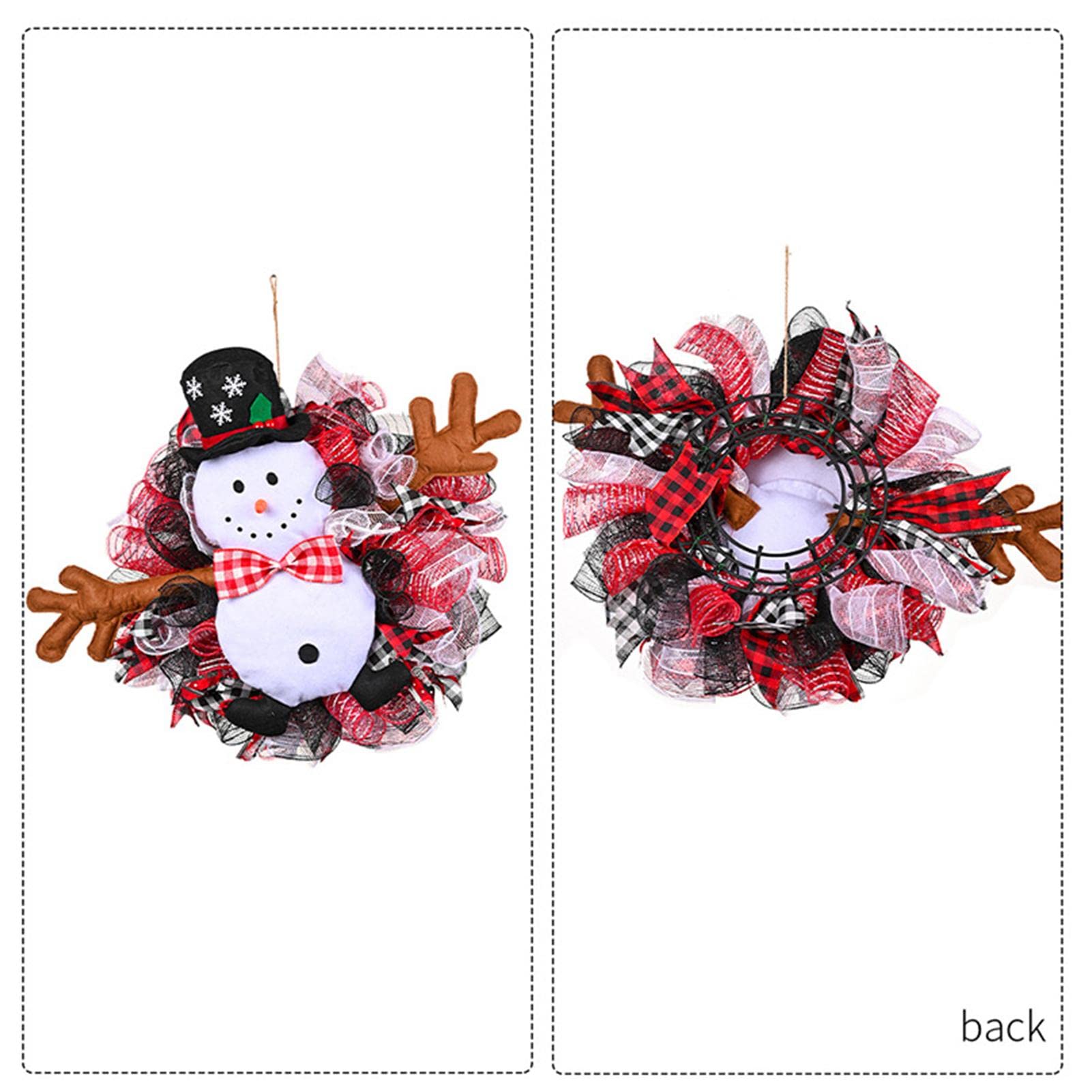 クリスマスリースと雪だるま 写真素材2077946- フォトライブラリー photolibrary