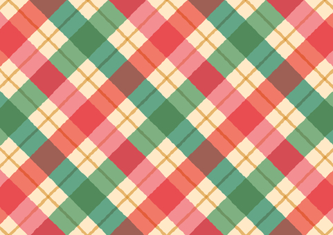 リボンとチェック柄背景おしゃれクリスマス フレーム枠イラスト無料フリー85059素材Good