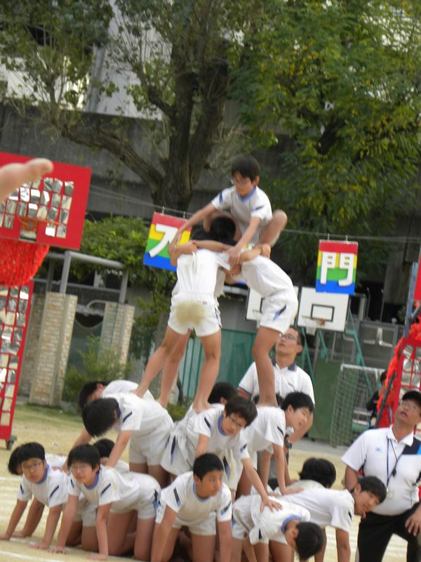 運動会 組体操 ピラミッド 小学生の写真素材 - PIXTA