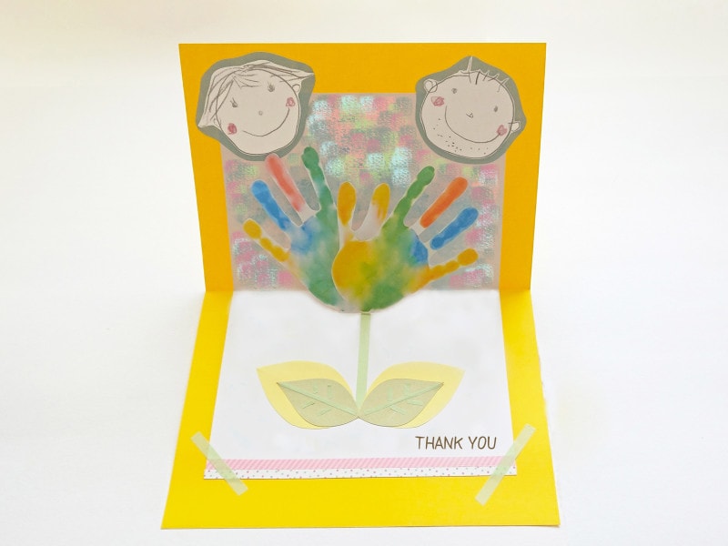 ポップアップカード コスモスの花束 作り方Pop-up card Cosmos bouquet How to make