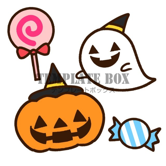 商用可 かわいいハロウィンのフリーイラスト無料素材