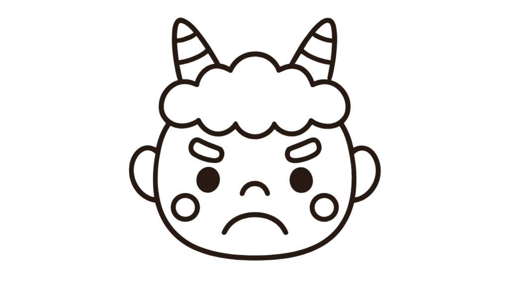 ぬりえやさん・無料こども塗り絵・節分お面ぬりえ