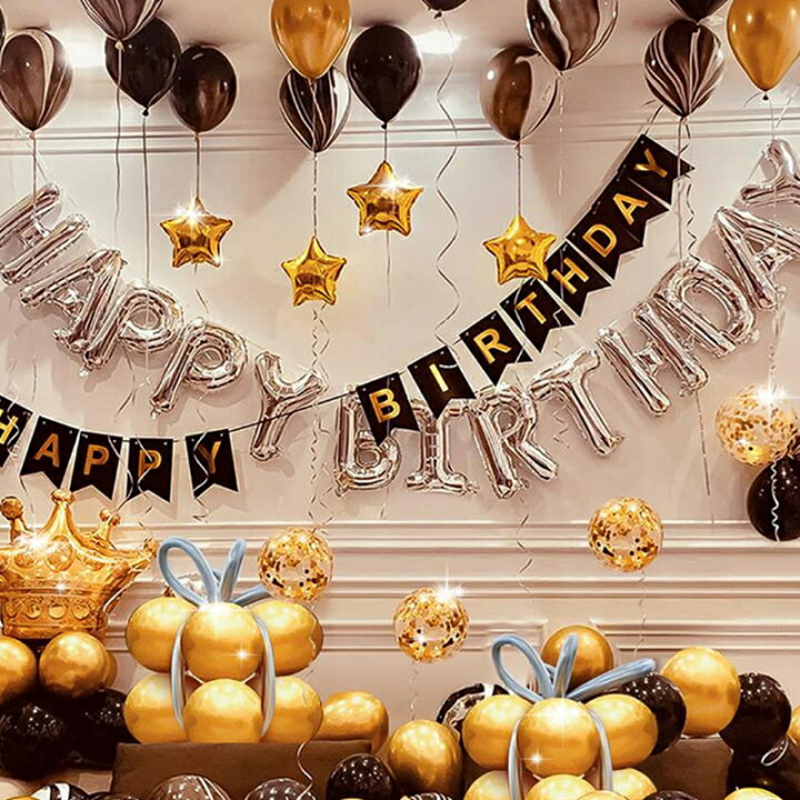 Amazon28歳 誕生日 バルーン 風船 バースデー 飾り付け セット数字 バルーン 28 付き 男の子 女の子 大人 シルバーブラック 誕生日パーティー 飾り 誕生日デコレーション セットスターライト灯串付き風船・バルーンおもちゃ