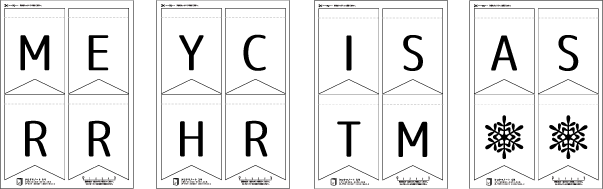 トナカイとサンタのクリスマスガーランド☆無料型紙・作り方TamakiYuiの手作り雑貨photo