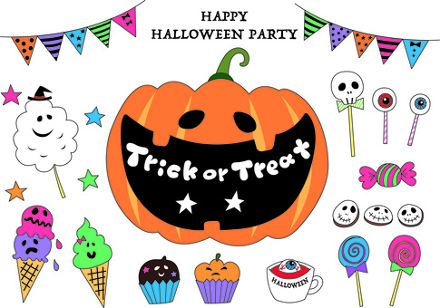 ハロウィンのキャラクターイラスト：イラスト無料