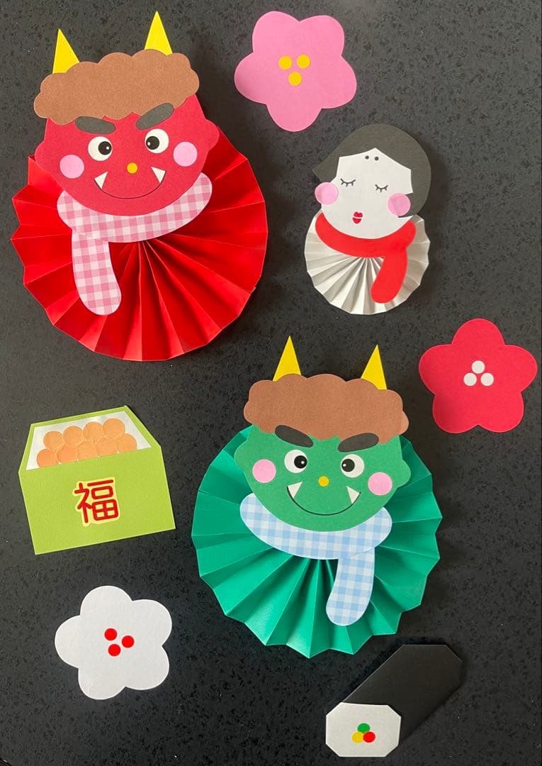 壁面飾り節分鬼