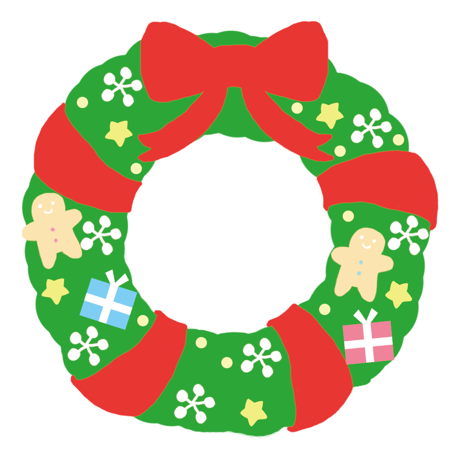 楽天市場 クリスマスリース イラストの通販