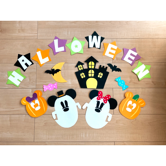 ハンドメイド壁面飾りハロウィンディズニーフリマアプリ ラクマ