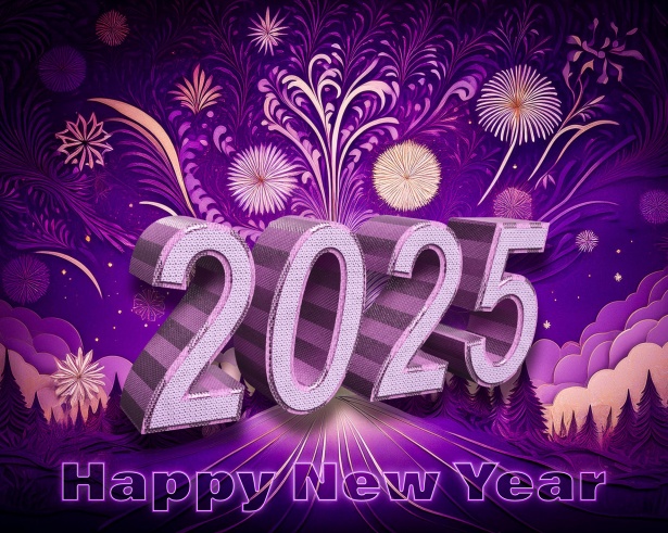 年賀状画像 2025年数入り正月・年賀状デザイン『謹賀新年』その15のフリー画像おしゃれ・かわいい無料写真素材：GIRLY DROP