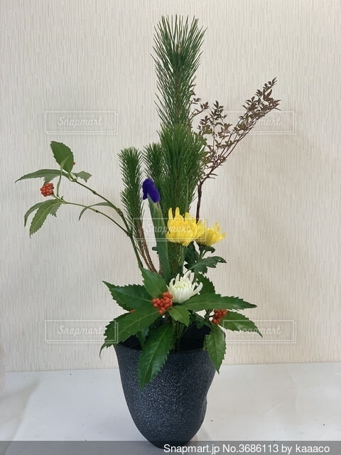 お正月花 : 東京いけばな日記 花と暮らしと生活と