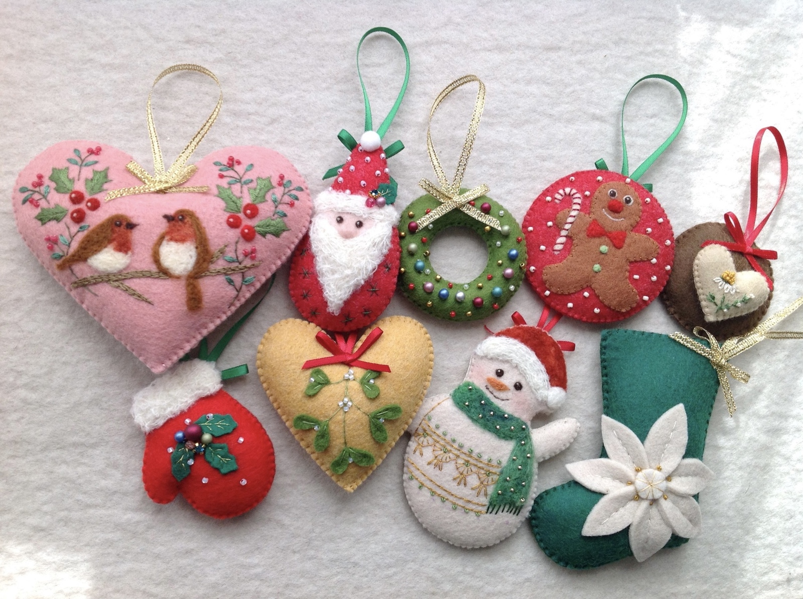 クリスマス 木製&フェルトオーナメント 星の天使 3体セット