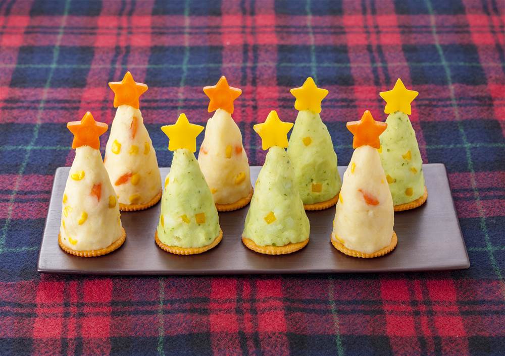 〖 簡単のせるだけ🥦🌟ポテサラツリー 〗